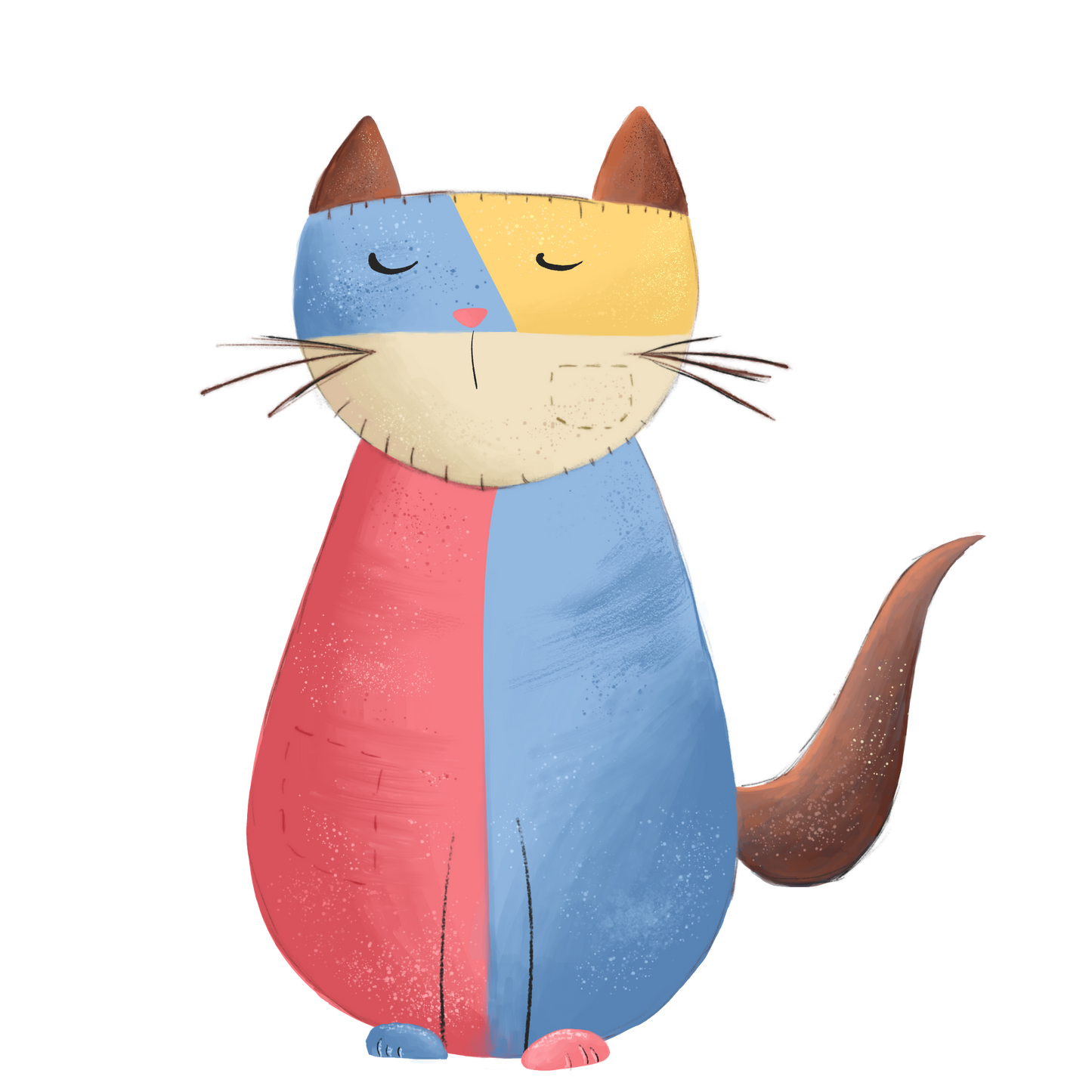 2.5" Vinyl Sticker - Quilt Cat