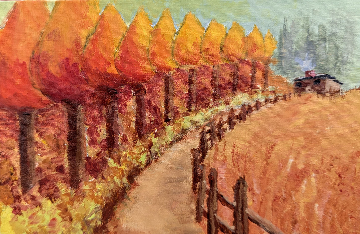 "A Field I've Only Dreamt Of" - 4x6 Inch Canvas Panel (Acrylic Painting)