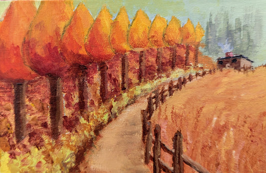 "A Field I've Only Dreamt Of" - 4x6 Inch Canvas Panel (Acrylic Painting)