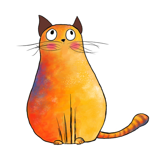 2" Vinyl Sticker - Tangerine Cat