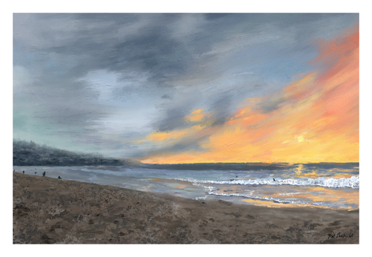 "Sunset at Rat beach" - 5x7 Inch Print